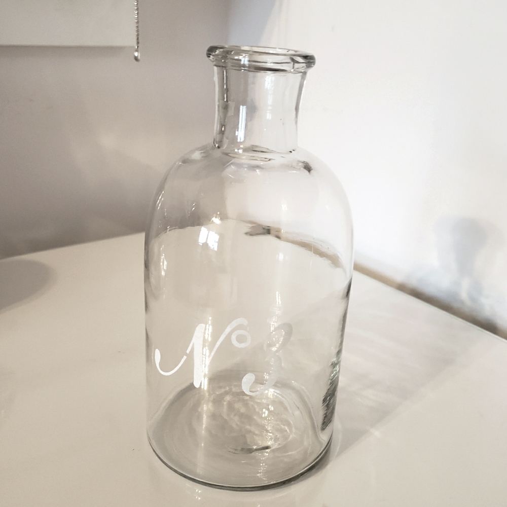 Apocothery Glass Bottle No.3 Art Deco Bedrm Bathrm Candle Holder Makeup brushes